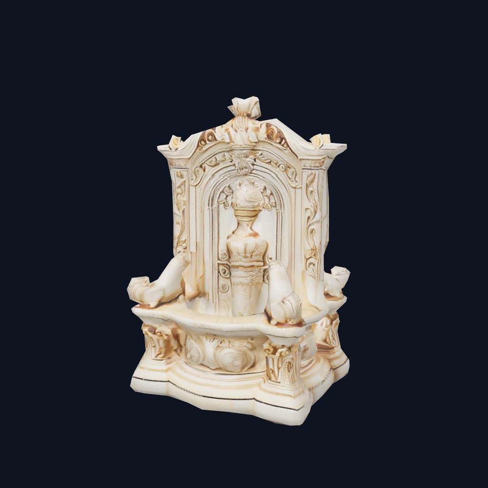 Elegant Marble Fountain model pack